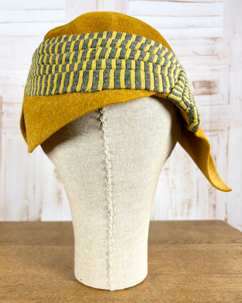 Rare Mustard Yellow Late 1920s / Early 1930s Hat