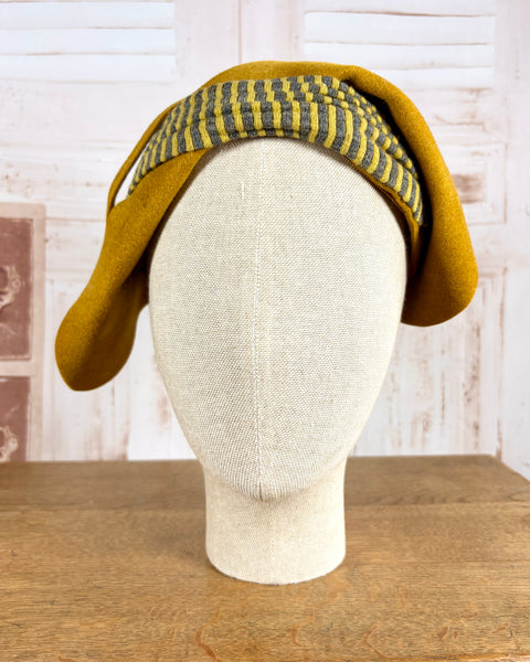 Rare Mustard Yellow Late 1920s / Early 1930s Hat