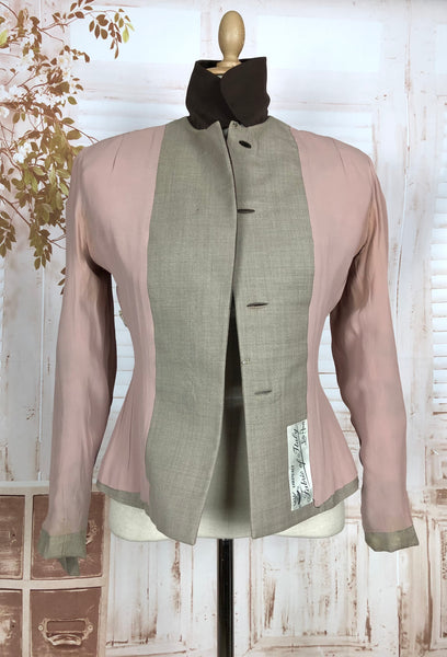 Rare 1950s Striped Lilli Ann Blazer In Earth Tones - Bladerunner Style