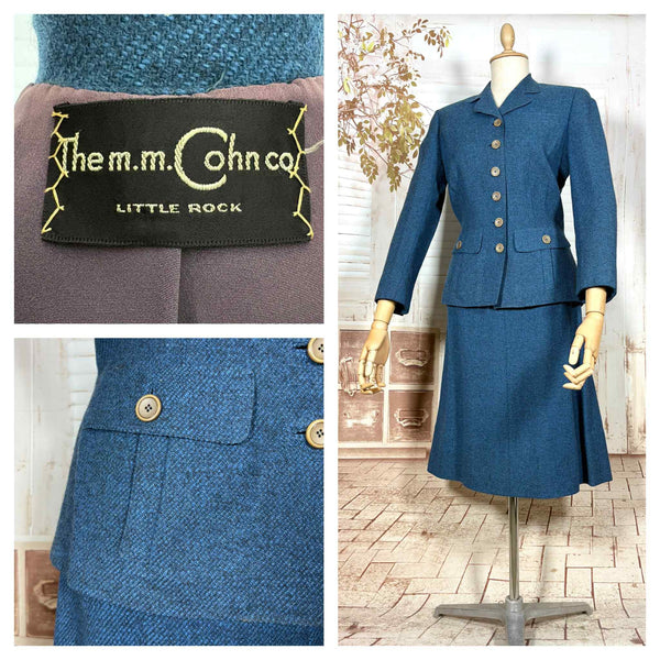 1940s Blue Wool Skirt Suit – The M.M. Cohn Co., Little Rock