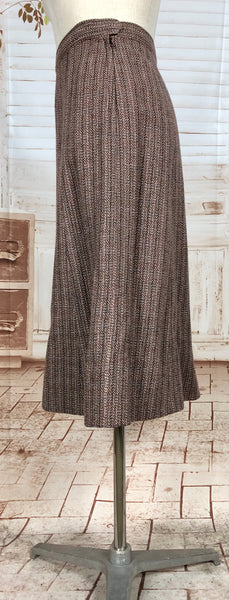 Beautiful 1940s Tweed Suit With V Pockets