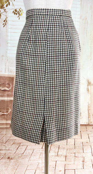 1940s Peck & Peck Houndstooth Scottish Wool Skirt Suit