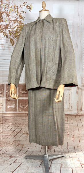 1940s Checked Swing Jacket Suit
