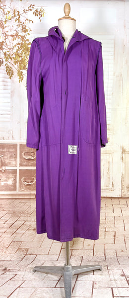 Exceptional Purple 1940s Swing Coat
