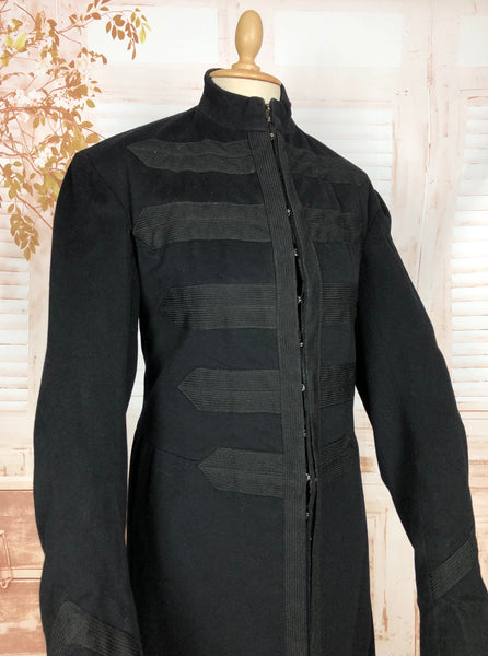 Rare Military Inspired Edwardian / 1920s Fitted Coat