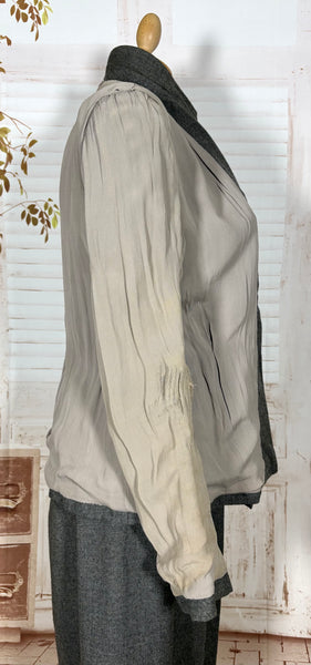 Fabulous Grey 1930s Double Breasted Skirt Suit