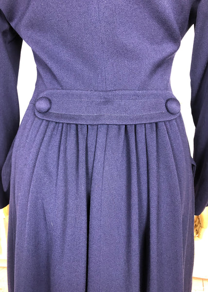 Super Rare 1940s Purple Gabardine Belt Back Princess Coat