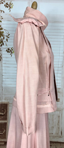 Amazing Original 1940s Vintage Blush Pink Summer Suit By Betty Rose