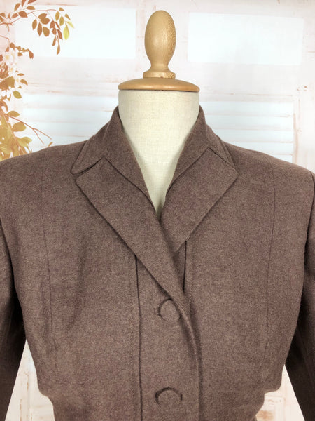 Gorgeous Milk Chocolate Brown 1940s Skirt Suit - Made in California