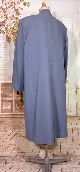 Rare Volup 1940s Periwinkle Lilac Clutch Coat With Soutache Embroidery