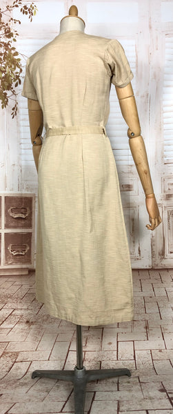 Rare Original 1930s Vintage Asymmetric Cream Rayon Faille Skirt Suit