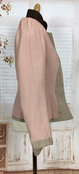 Rare 1950s Striped Lilli Ann Blazer In Earth Tones - Bladerunner Style