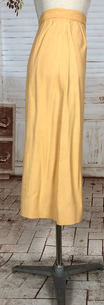 Exquisite Mustard Yellow 1940s Skirt Suit Petite
