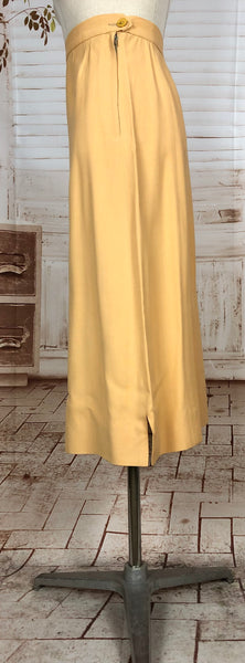 Exquisite Mustard Yellow 1940s Skirt Suit Petite