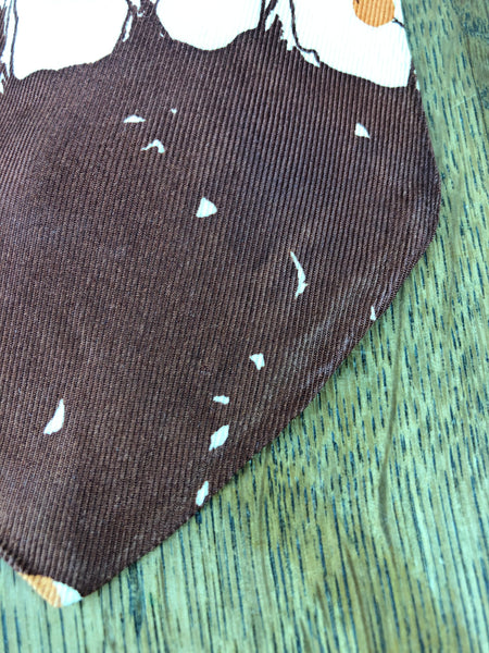 1940s Brown, Orange & Lilac Grey Novelty American Rayon Swing Tie – Cohama De Luxe