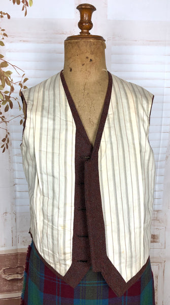 Super Rare Original 1940s Vintage Four Piece Kilt Suit In Ancient Lindsay Tartan By RW Forsyth