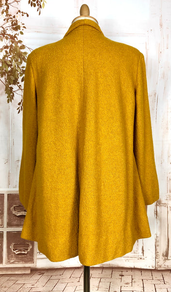 Incredible Mustard Yellow 1940s Short Swing Coat