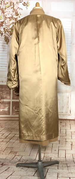 LAYAWAY PAYMENT 2 OF 2 - RESERVED FOR KARINA - Exquisite Original 1940s Vintage Tan Wool Belted Wrap Coat