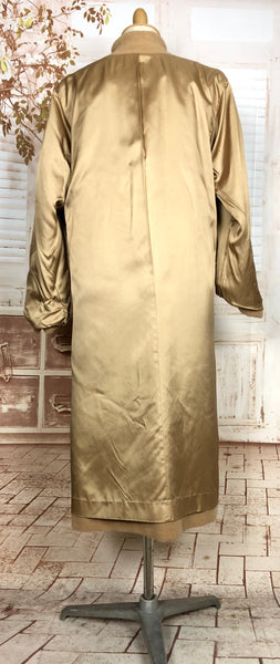 LAYAWAY PAYMENT 1 OF 2 - RESERVED FOR KARINA - Exquisite Original 1940s Vintage Tan Wool Belted Wrap Coat