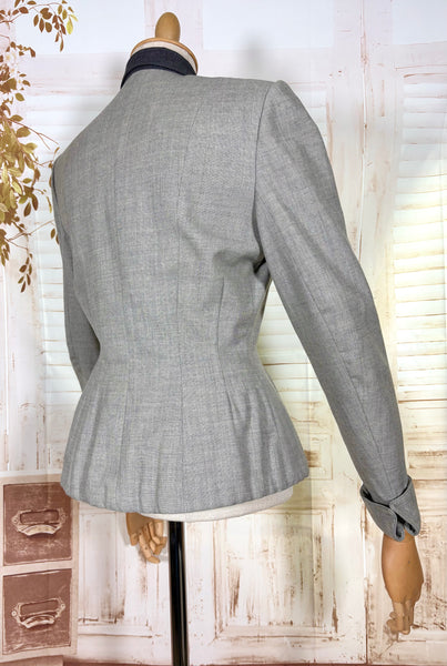 Iconic 1950s Grey Lilli Ann Blazer | Blade Runner Style