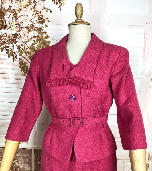 Fabulous Barbie Pink 1950s Skirt Suit By Adele California