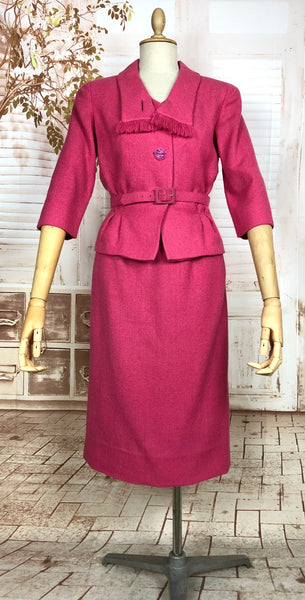 Fabulous Barbie Pink 1950s Skirt Suit By Adele California