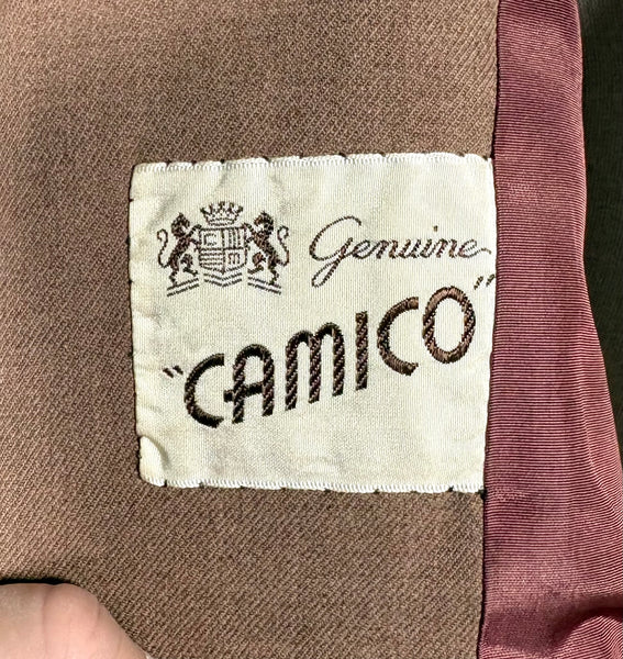 1940s–1950s Camico Boucle Swing Jacket in Cream and Mocha