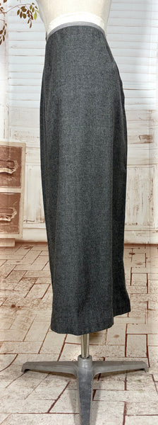 Fabulous Grey 1930s Double Breasted Skirt Suit