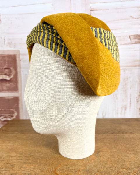 Rare Mustard Yellow Late 1920s / Early 1930s Hat