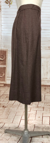 Gorgeous Milk Chocolate Brown 1940s Skirt Suit - Made in California