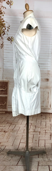 Super Rare 1940s White Tennis Sport Dress By Sportsembles