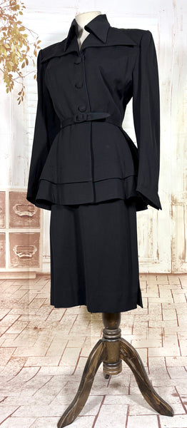 Exceptional Rare 1940s Black Label Lilli Ann Suit - Femme Fatale