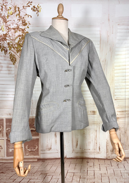 Fabulous Volup 1950s Grey Lilli Ann Blazer