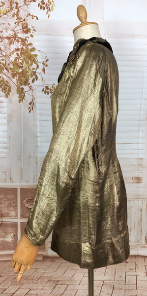 Incredible Original 1920s Antique Gold Lame Tunic