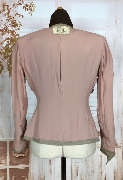 Rare 1950s Striped Lilli Ann Blazer In Earth Tones - Bladerunner Style