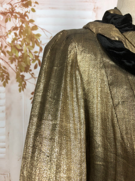 Incredible Original 1920s Antique Gold Lame Tunic