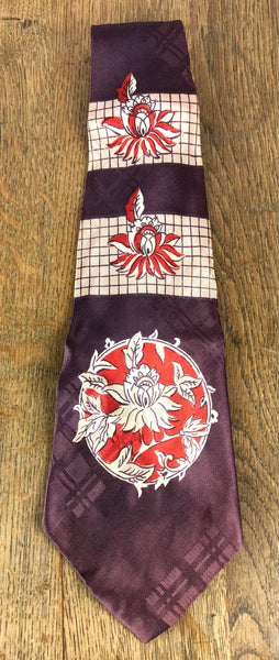 Original 1940s American Rayon Swing Tie Made In California