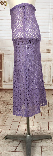 LAYAWAY PAYMENT 2 OF 2 - RESERVED FOR AISHA - PLEASE DO NOT PURCHASE - Exceptional Original 1930s Vintage Lilac Lace Peplum Suit