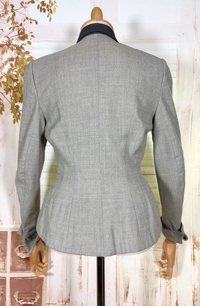 Iconic 1950s Grey Lilli Ann Blazer | Blade Runner Style