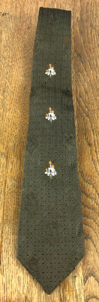 1950s Olive Tie with Candelabra Novelty Print – Styled for Brody's Men's Wear
