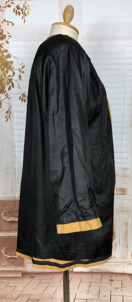 Exquisite Mustard Yellow 1940s Swing Coat