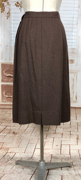 Gorgeous Milk Chocolate Brown 1940s Skirt Suit - Made in California