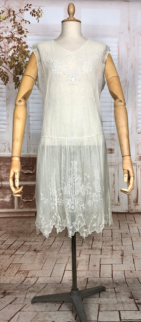 Ethereal Original 1920s Antique White Embroidered Lace Flapper Dress Black Sheep Antiques Ethereal Original 1920s Antique White Embroidered Lace Flapper Dress Black Sheep Antiques