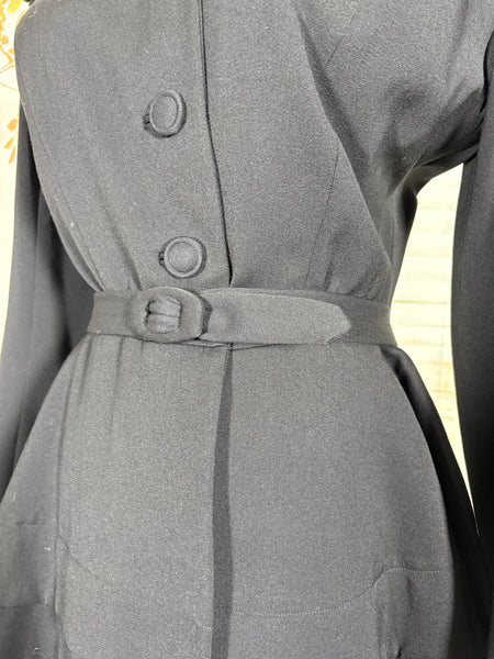 Exceptional Rare 1940s Black Label Lilli Ann Suit - Femme Fatale