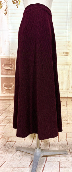 Magical 1940s Plum Purple Textured Suit With Spiderweb Buttons