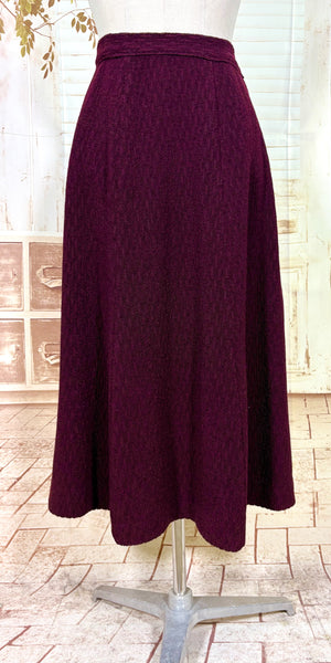 Magical 1940s Plum Purple Textured Suit With Spiderweb Buttons