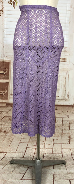 LAYAWAY PAYMENT 2 OF 2 - RESERVED FOR AISHA - PLEASE DO NOT PURCHASE - Exceptional Original 1930s Vintage Lilac Lace Peplum Suit