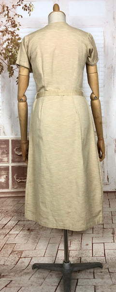 Rare Original 1930s Vintage Asymmetric Cream Rayon Faille Skirt Suit