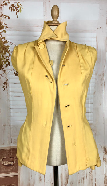 Exquisite 1940s Mustard Yellow Arrow Western Wear Blazer