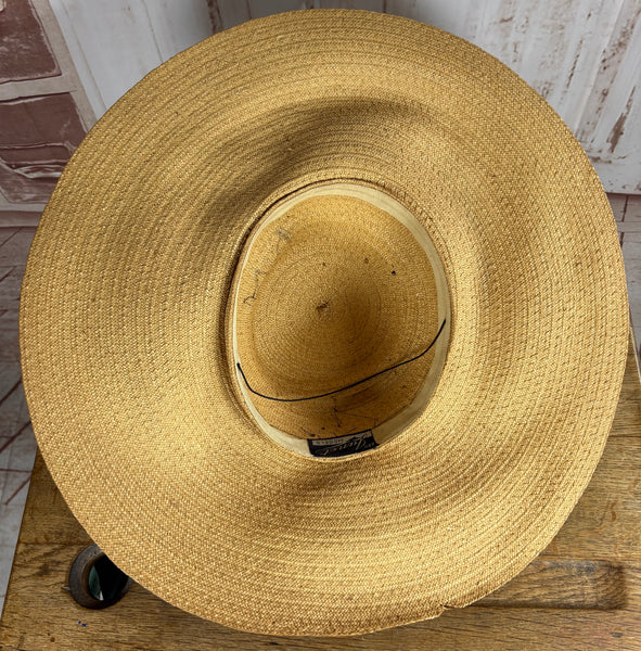 Huge Late 1930s / Early 1940s Straw Sun Hat
